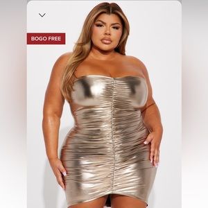 Metallic mini dress